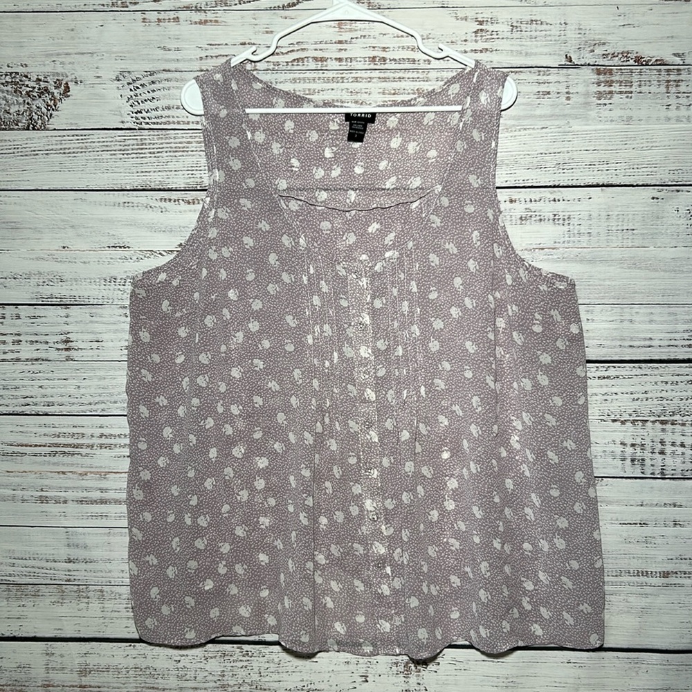 Torrid Box Tank Top Button Down Sleeveless Top Size 3